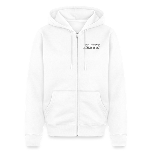 Unisex Premium Organic Zip Hoodie - white