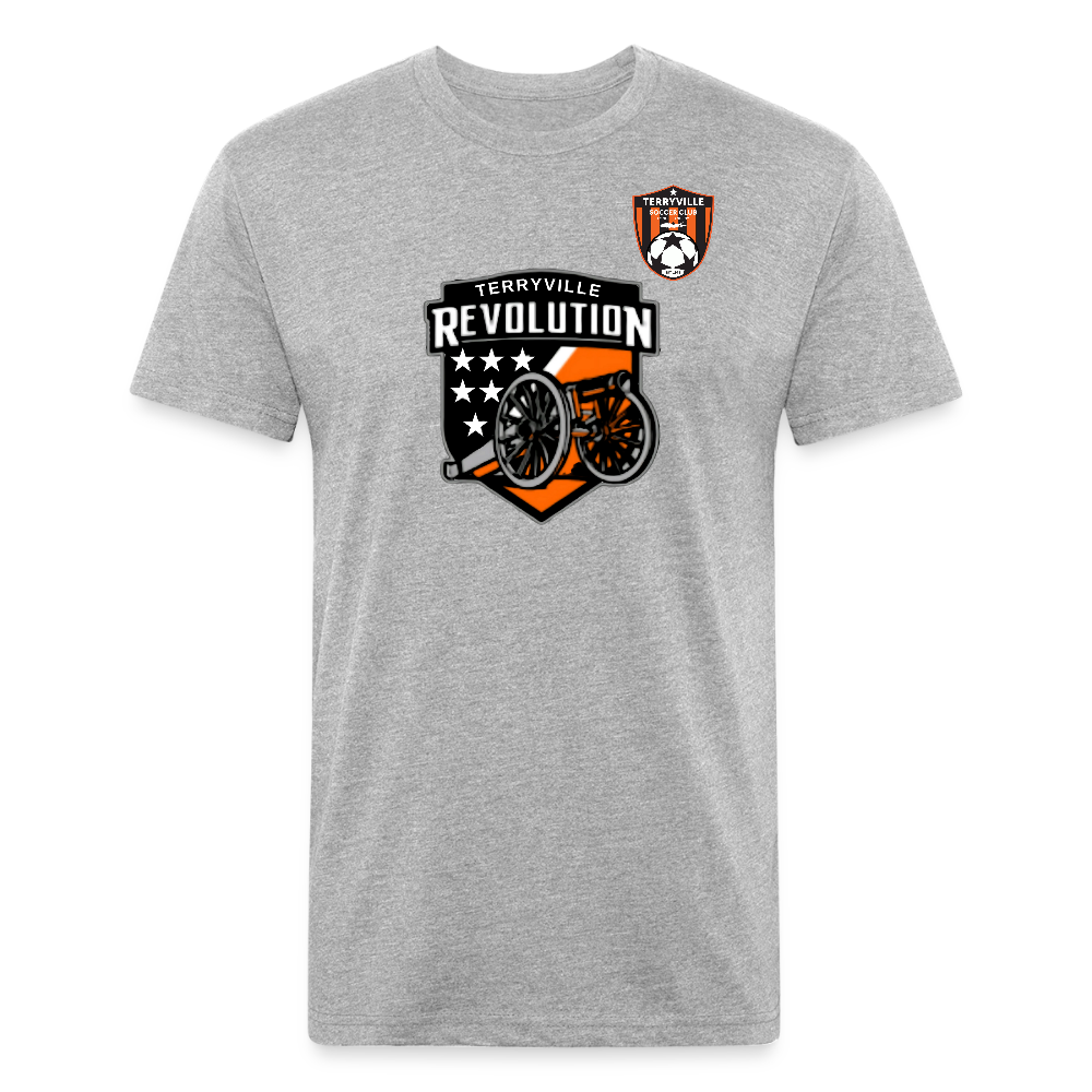 Fitted Cotton/Poly T-Shirt by Next Level - heather gray
