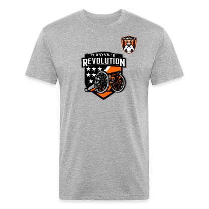 Fitted Cotton/Poly T-Shirt by Next Level - heather gray