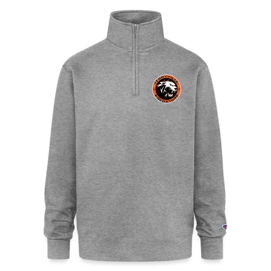 Champion Unisex 1/4 Zip Pullover Sweatshirt - heather gray