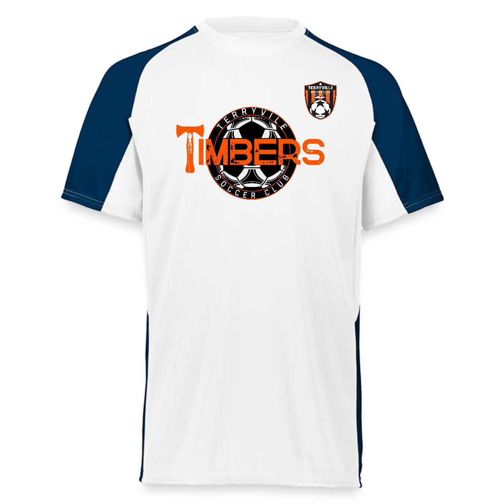 Augusta Sportswear Adult Cutter Jersey - white/navy