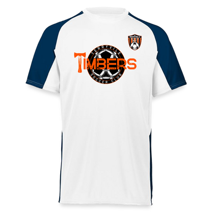 Augusta Sportswear Adult Cutter Jersey - white/navy