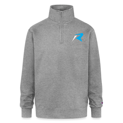 Champion Unisex 1/4 Zip Pullover Sweatshirt - heather gray