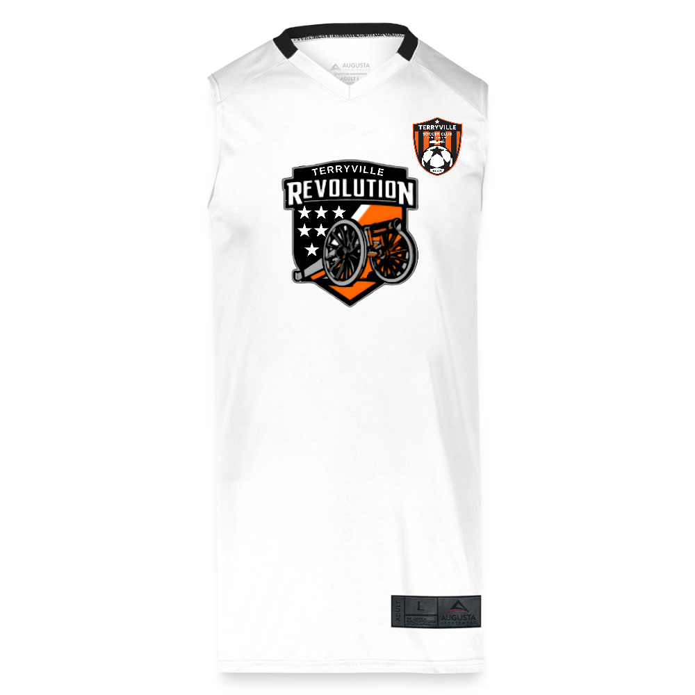 Augusta Sportswear Youth Step-Back Basketball Jersey - white/black