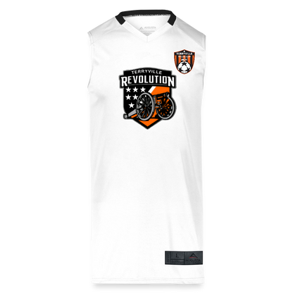 Augusta Sportswear Youth Step-Back Basketball Jersey - white/black
