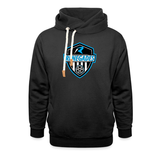 Shawl Collar Hoodie - black