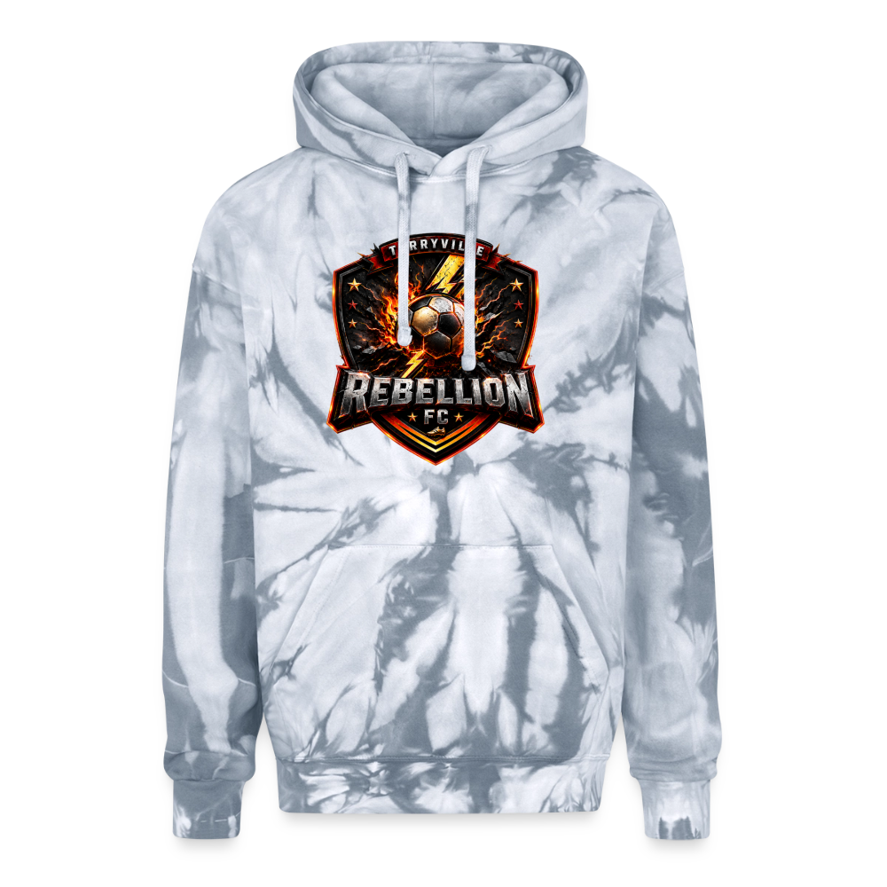 Adult Tie Dye Hoodie - spider silver