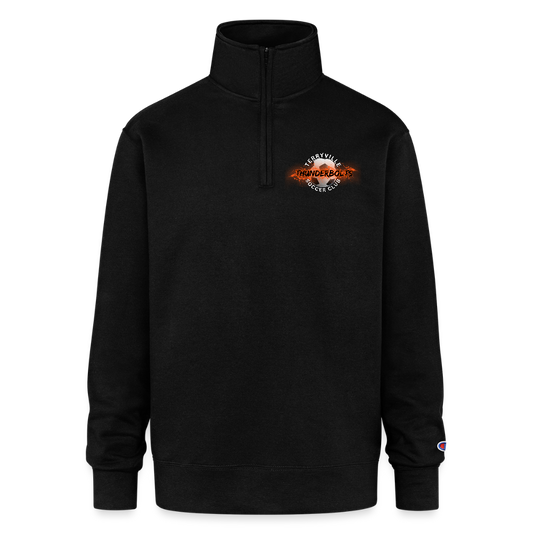 Champion Unisex 1/4 Zip Pullover Sweatshirt - black