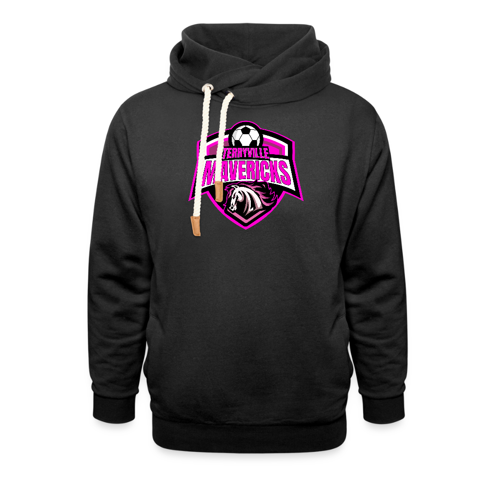 Shawl Collar Hoodie - black