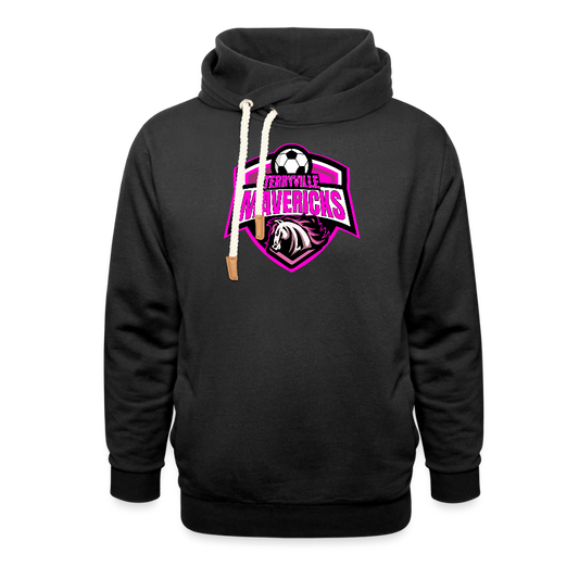 Shawl Collar Hoodie - black