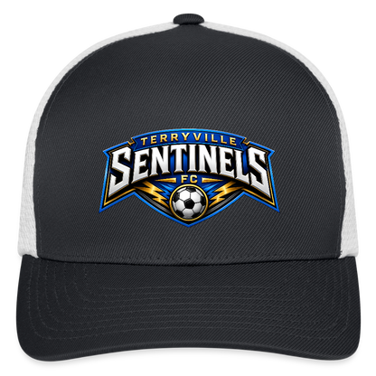 Flexfit Fitted Baseball Cap - dark gray/white