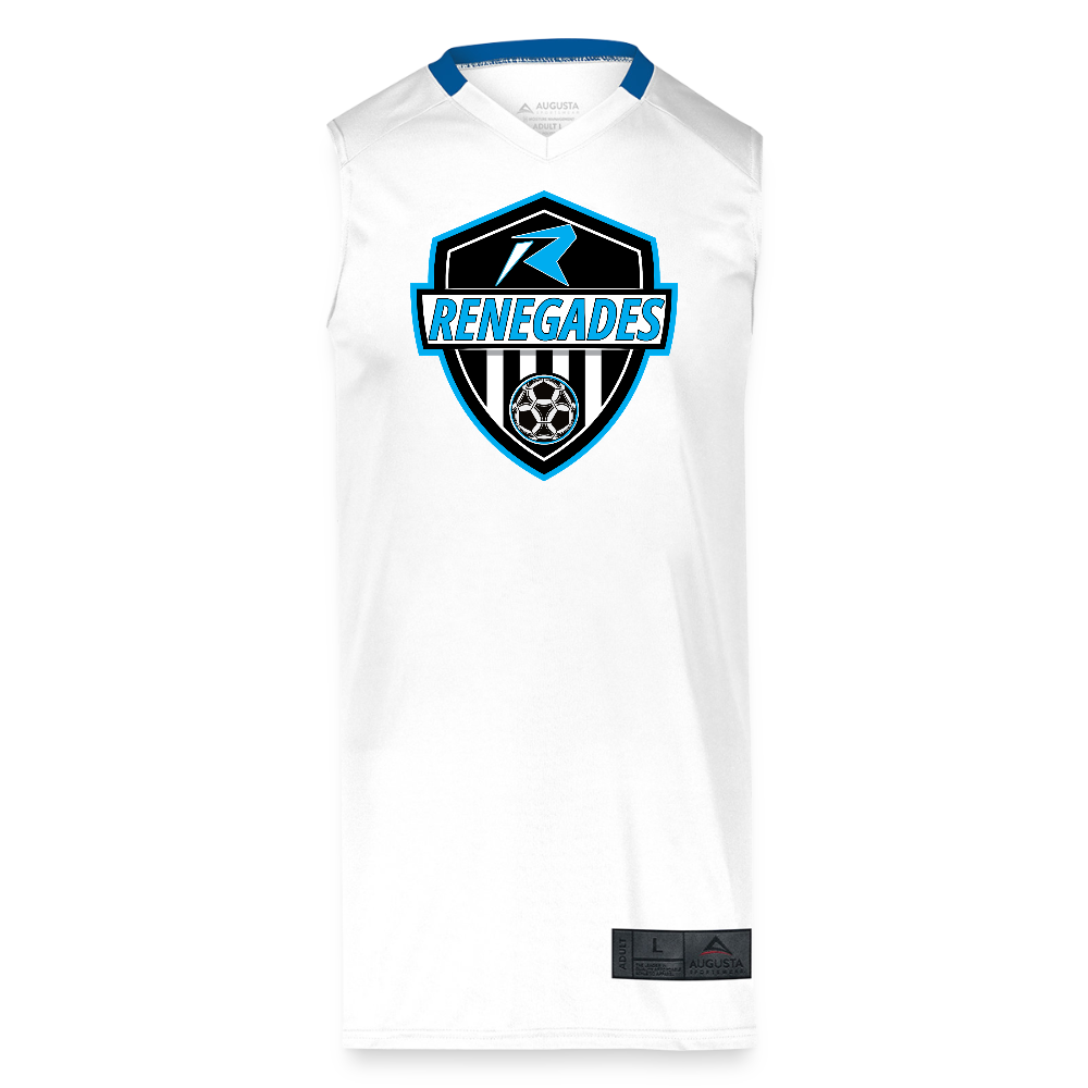 Adult Step-Back Basketball Jersey - white/royal blue