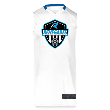 Adult Step-Back Basketball Jersey - white/royal blue