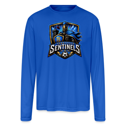 Men's Moisture Wicking Performance Long Sleeve T-Shirt - royal blue