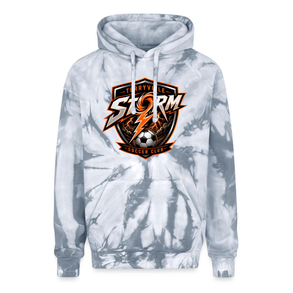Adult Tie Dye Hoodie - spider silver