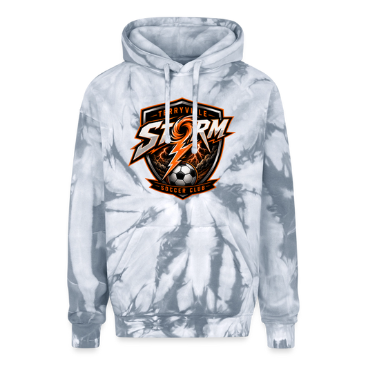 Adult Tie Dye Hoodie - spider silver