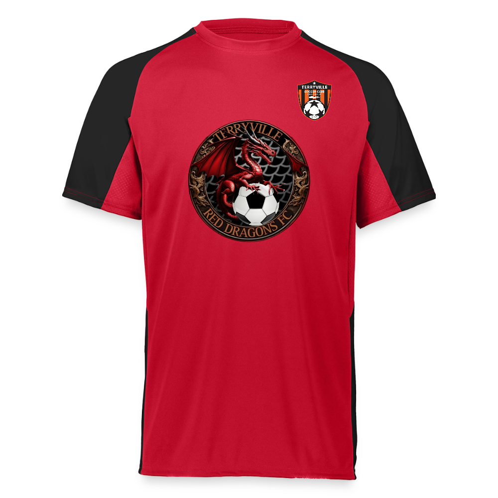 Augusta Sportswear Adult Cutter Jersey - red/black