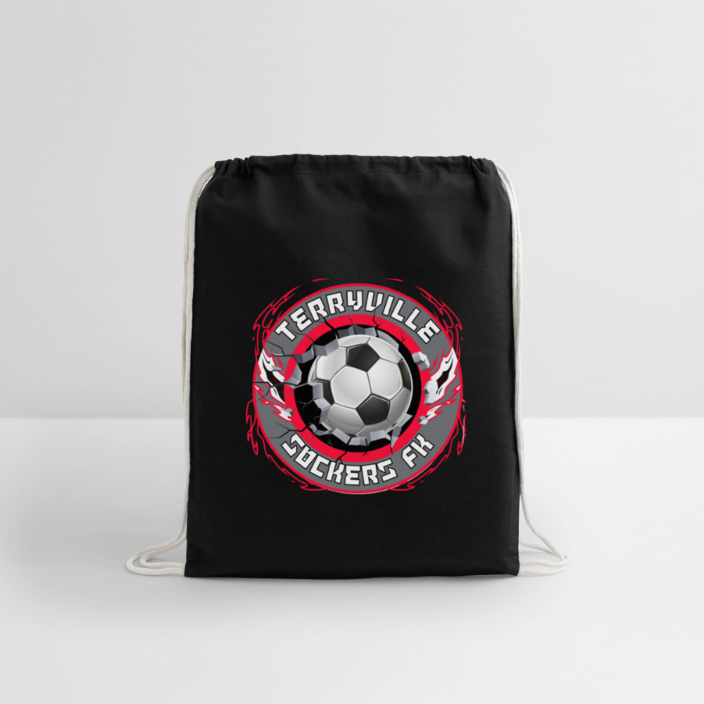 Cotton Drawstring Bag - black