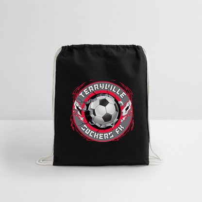 Cotton Drawstring Bag - black