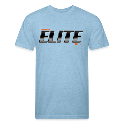 Fitted Cotton/Poly T-Shirt by Next Level - heather blue