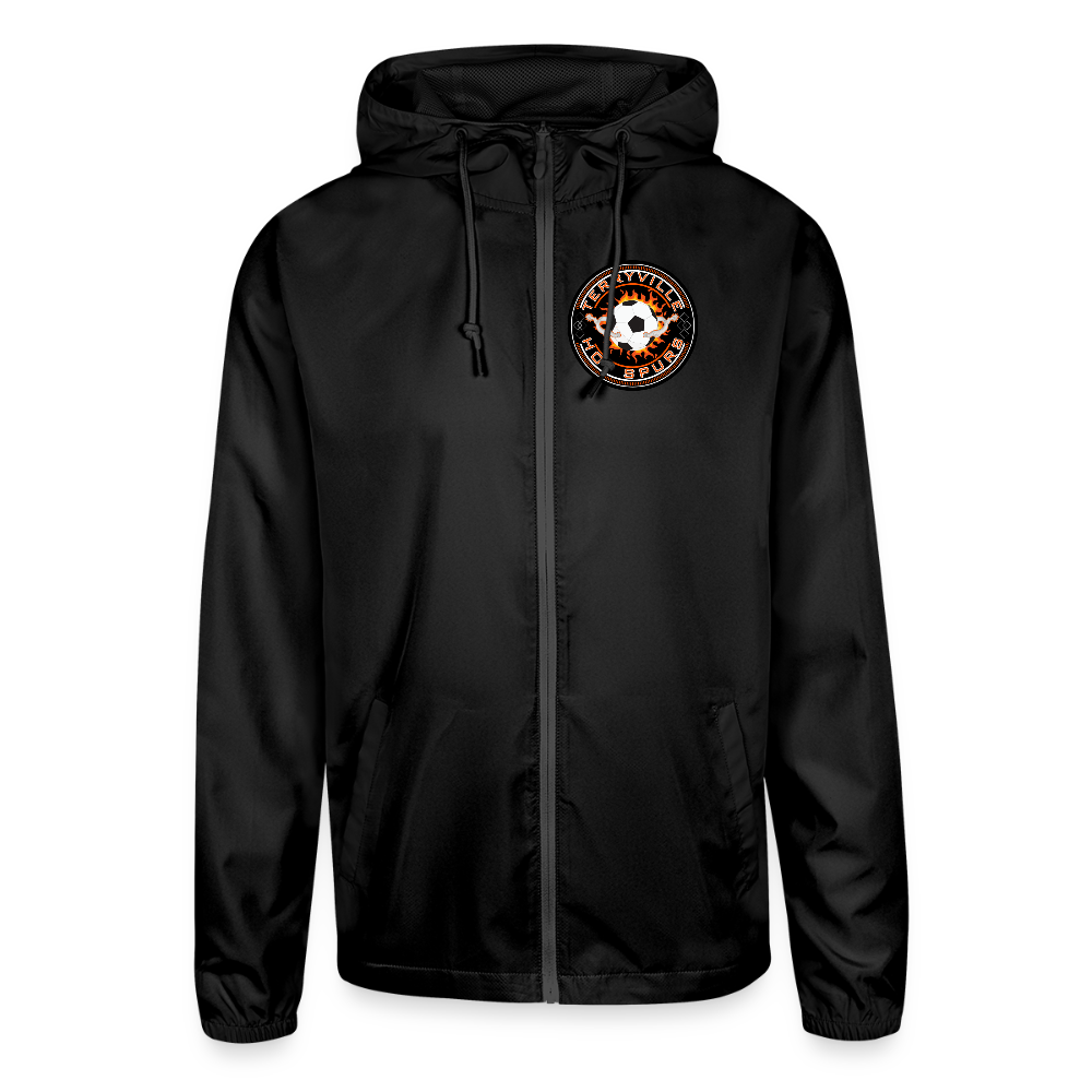 Unisex Lightweight Windbreaker Jacket - black