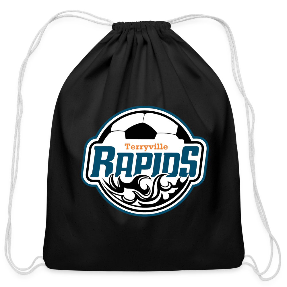 Cotton Drawstring Bag - black