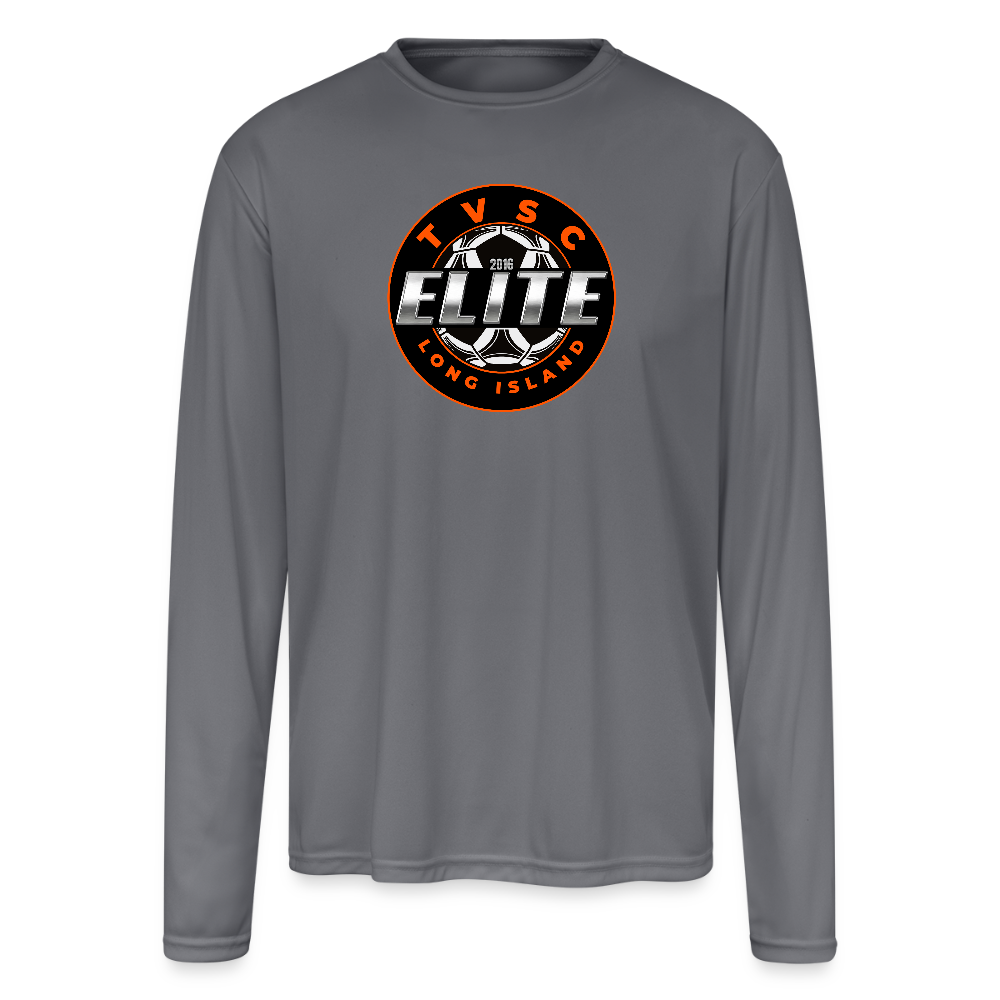 Men's Moisture Wicking Performance Long Sleeve T-Shirt - gray