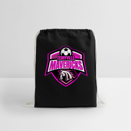 Cotton Drawstring Bag - black