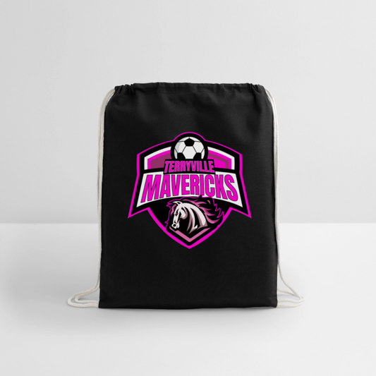 Cotton Drawstring Bag - black
