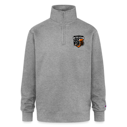 Champion Unisex 1/4 Zip Pullover Sweatshirt - heather gray