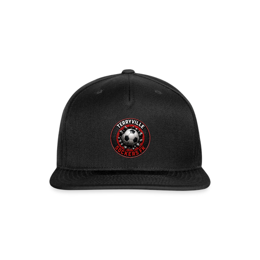 Snapback Baseball Cap - black