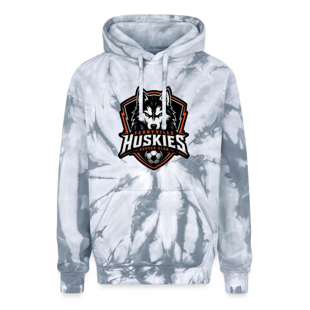 Adult Tie Dye Hoodie - spider silver