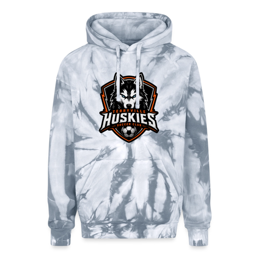 Adult Tie Dye Hoodie - spider silver