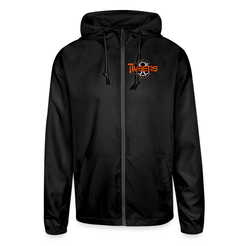 Unisex Lightweight Windbreaker Jacket - black
