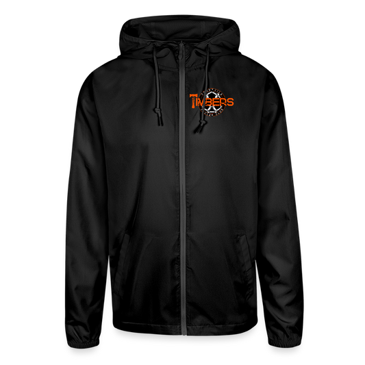 Unisex Lightweight Windbreaker Jacket - black
