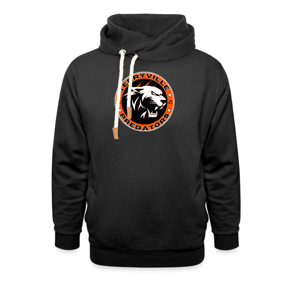 Shawl Collar Hoodie - black