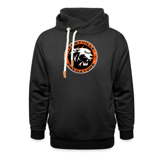 Shawl Collar Hoodie - black