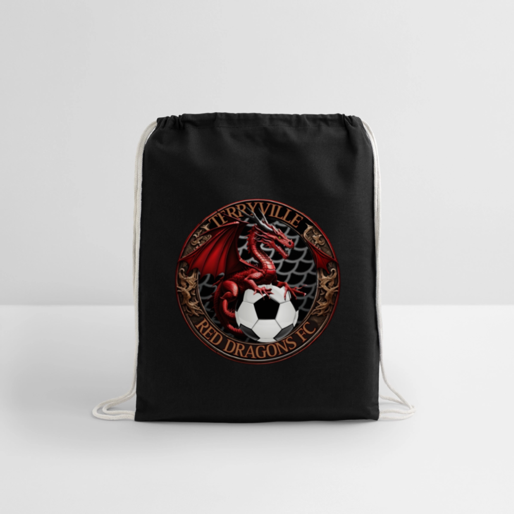 Cotton Drawstring Bag - black