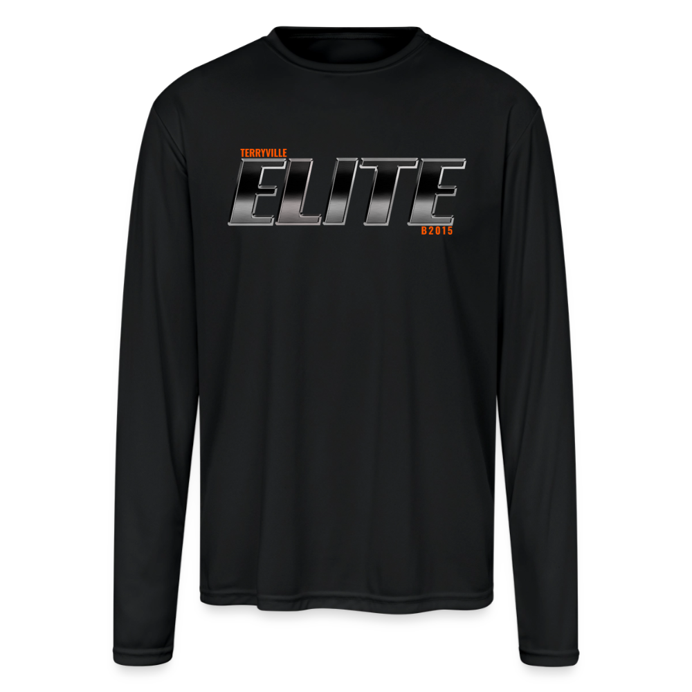 Men's Moisture Wicking Performance Long Sleeve T-Shirt - black