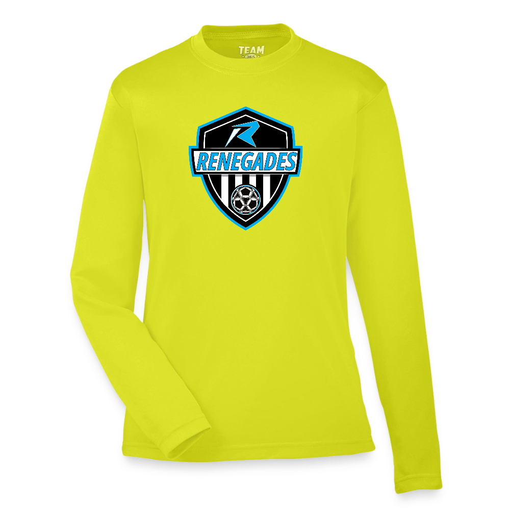 Youth Zone Performance Long-Sleeve T-Shirt - safety yellow
