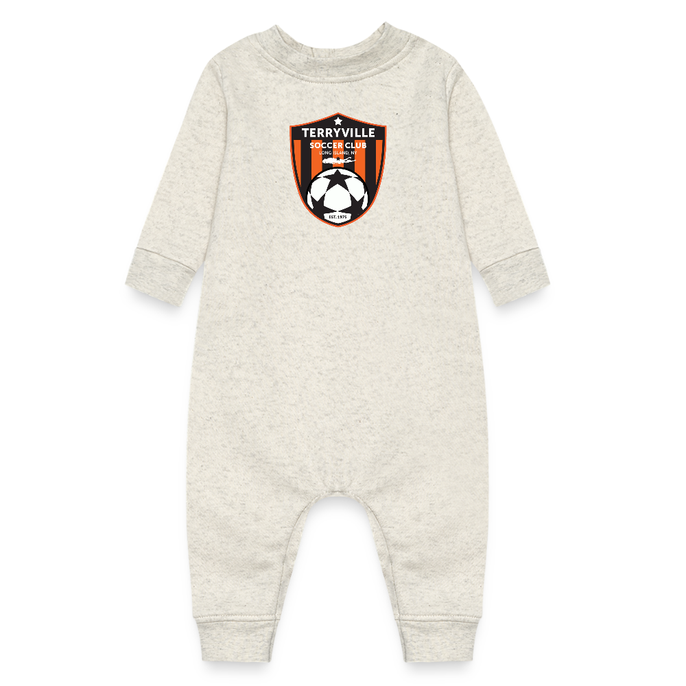 Baby Fleece One Piece - heather oatmeal