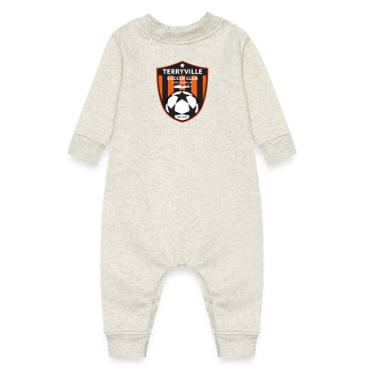 Baby Fleece One Piece - heather oatmeal