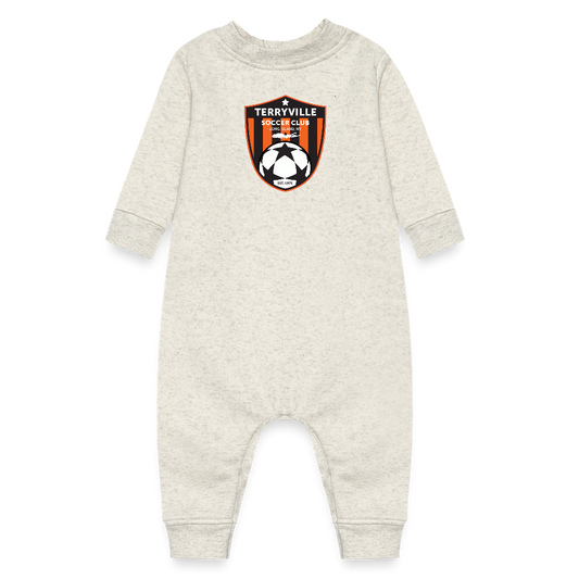Baby Fleece One Piece - heather oatmeal