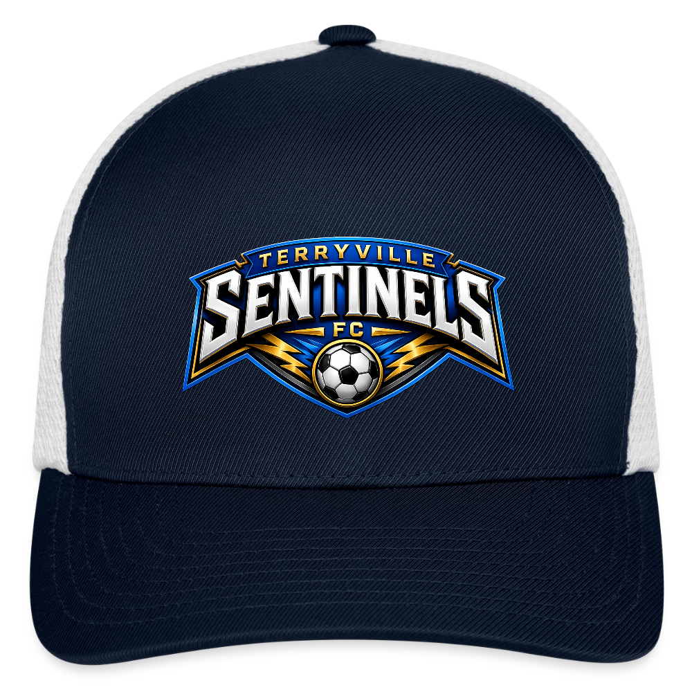 Flexfit Fitted Baseball Cap - navy/white