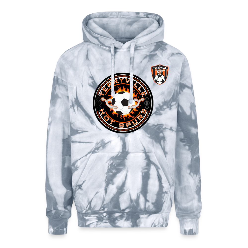 Adult Tie Dye Hoodie - spider silver