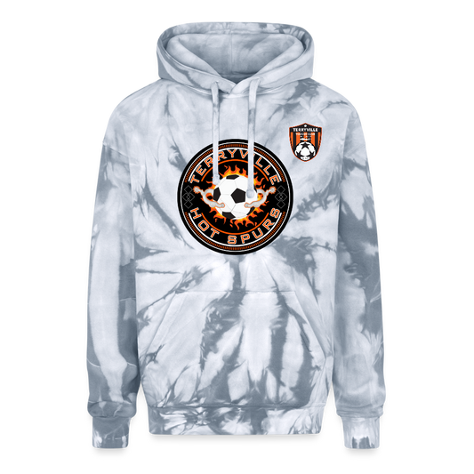 Adult Tie Dye Hoodie - spider silver