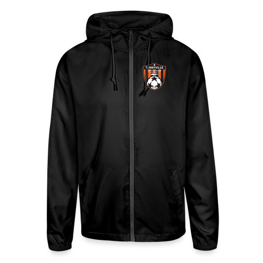 Unisex Lightweight Windbreaker Jacket - black