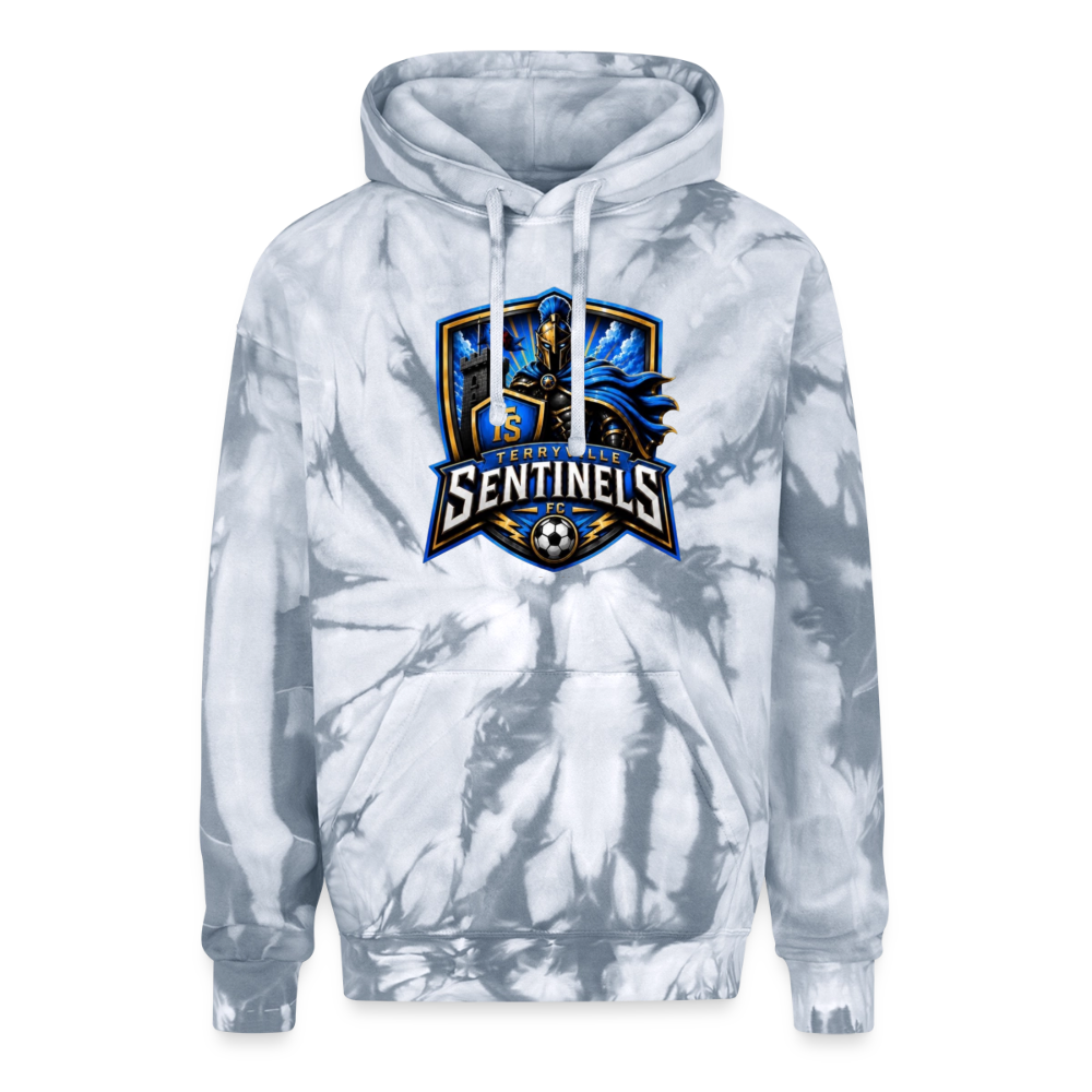 Adult Tie Dye Hoodie - spider silver