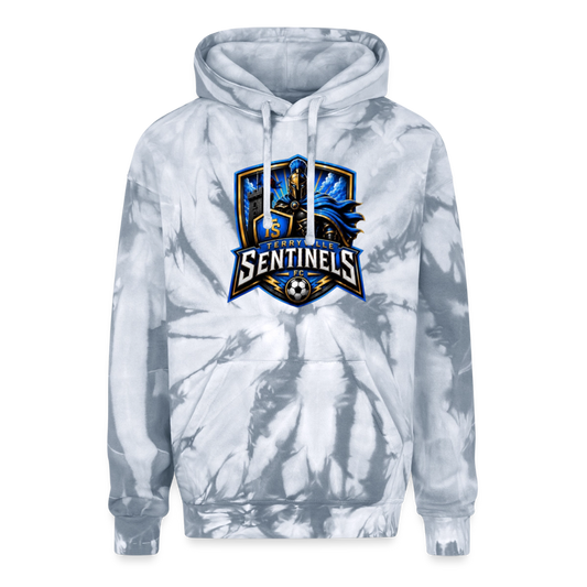 Adult Tie Dye Hoodie - spider silver