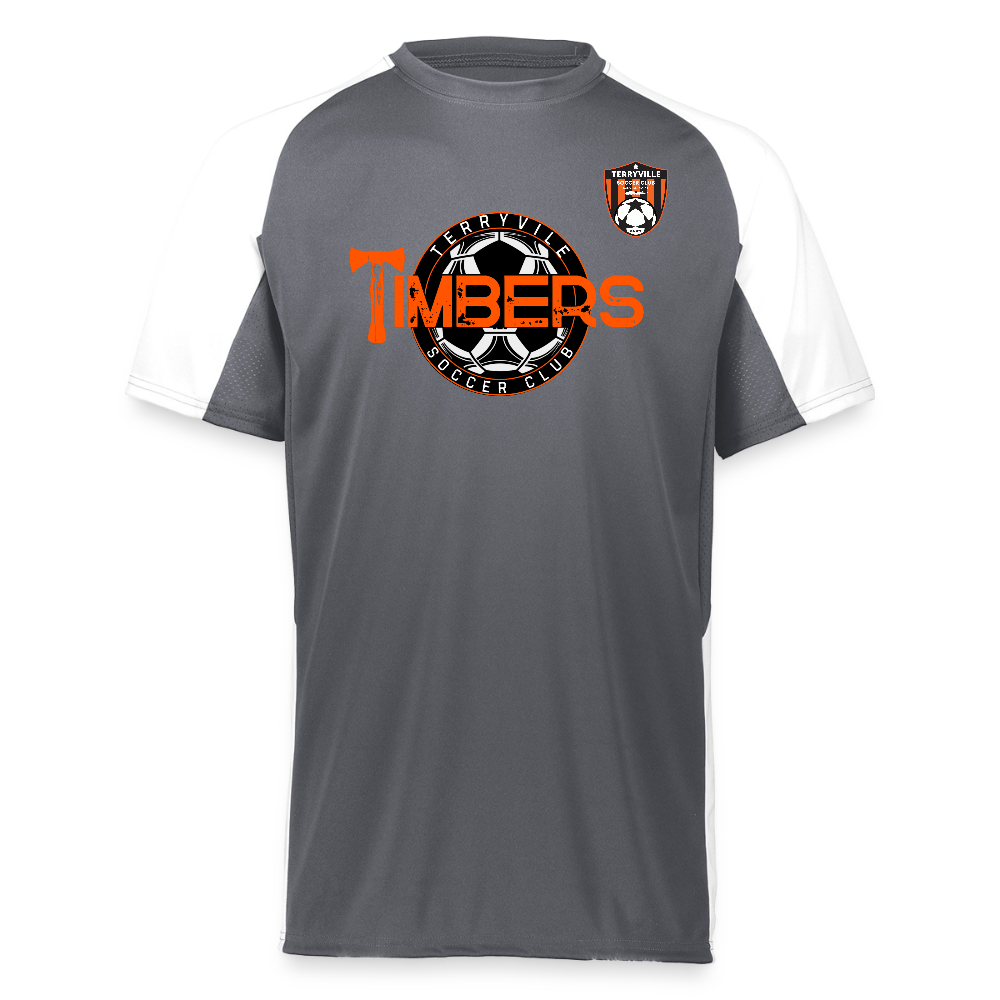 Augusta Sportswear Adult Cutter Jersey - graphite/white